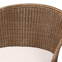 bali and pari Kintamani Bohemian Accent Chair with Rattan Frame