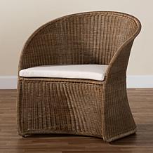 bali and pari Kintamani Bohemian Accent Chair with Rattan Frame