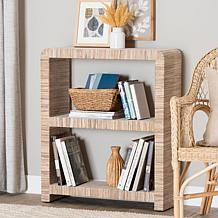 bali and pari Lucy Bohemian Grasscloth Bookshelf - 35" x 30"