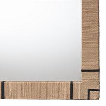 bali and pari Mirai Bohemian Grasscloth 30" x 40" Rectangular Mirror