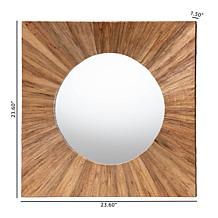 bali and pari Mosa Bohemian Grasscloth Accent Mirror