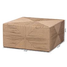 bali and pari Nakita Japandi Coffee Table with Woven Jute