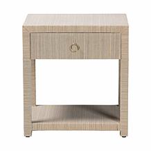 bali and pari Nata 1-Drawer Nightstand with Woven Grasscloth