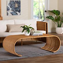 bali and pari Palm Waterfall Rattan Coffee Table