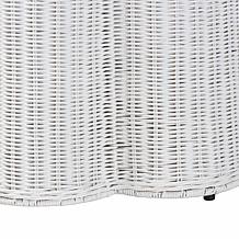 bali and pari Palm White Rattan Console Table