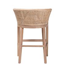 bali & pari Papua Rustic Acacia Wood & Rattan Counter Stool