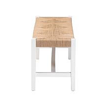 Bali and Pari Prita Bohemian Woven Dining Bench - White