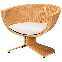 Bali and Pari Reya 2-piece Rattan Chair & Ottoman Living Room Set