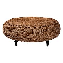 bali and pari Riau 46.9" Round Seagrass Coffee Table