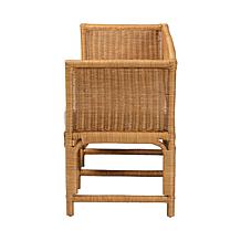 bali and pari Serenay Bohemian Scallop Rattan Accent Bench