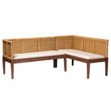 bali & pari Tabanan Modern Bohemian 2-Piece Dining Nook Banquette Set