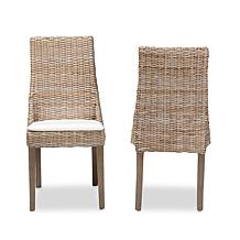 bali & pari Toby Modern Bohemian 2-Piece Dining Chair Set