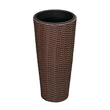 Balkene Home Noah Round Wicker Planter 2-Piece Set - Mocha