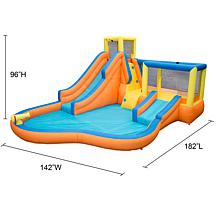 Banzai Inflatable Slide 'N Bounce Splash 3-Level Water Park