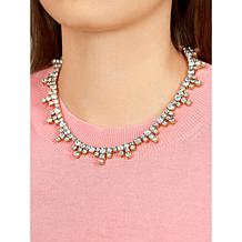 BAUBLEBAR Bella 16-1/4" Clear Stone Tennis Statement Necklace