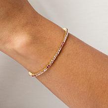 BAUBLEBAR Bennett Goldtone Pink Stone 6-1/4" Tennis Bracelet