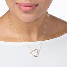 BAUBLEBAR Clear Crystal Asymmetrical Heart Necklace