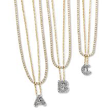 BAUBLEBAR Initial Drop and Tennis Necklace 2-piece Set