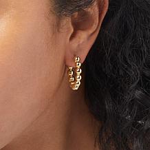 BAUBLEBAR Sutton Goldtone Beaded Hoop Earrings