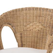 Baxton Studio Abbey Modern Rattan 3 Piece Living Room Set