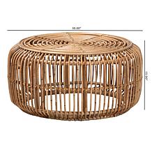 Baxton Studio Aliane Modern Bohemian Rattan Coffee Table