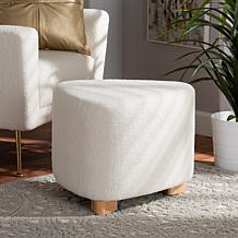 Baxton Studio Brielle Modern Upholstered and Finished Wood Ottoman