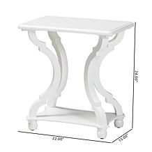 Baxton Studio Cianna Classic and Traditional White Wood End Table