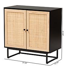 Baxton Studio Declan Mid Century Wood 2 Door Storage Cabinet