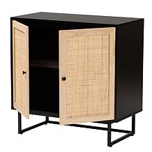 Baxton Studio Declan Mid Century Wood 2 Door Storage Cabinet