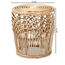 Baxton Studio Edena Modern Bohemian Rattan End Table