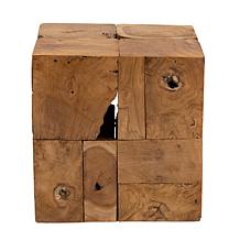 Baxton Studio Eldora Rustic Transitional Teak Root End Table