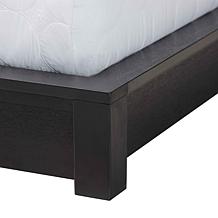 Baxton Studio Elina Queen Walnut Brown Wood Platform Bed with Shelves