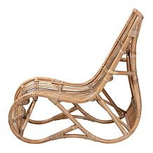 Baxton Studio Genera Modern Bohemian Natural Rattan Lounge Chair