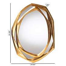 Baxton Studio Halen Gold Accent Wall Mirror