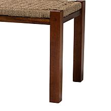 Baxton Studio Hermes Mid Century Natural Seagrass and Wood Bench