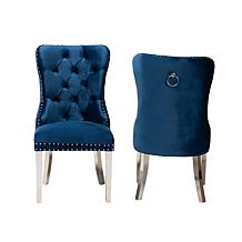 Baxton Studio Honora Contemporary Fabric 2 Piece Dining Chair Set