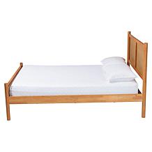 Baxton Studio Jenn Japandi Queen Platform Bed with Rattan Accents