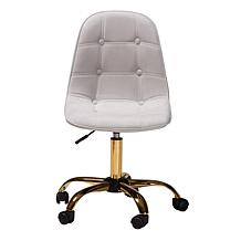 Baxton Studio Kabira Contemporary Fabric and Metal Swivel Office Chair