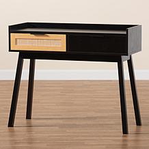 Baxton Studio Kalani Mid Century Wood 2 Drawer Console Table