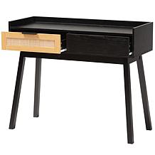 Baxton Studio Kalani Mid Century Wood 2 Drawer Console Table