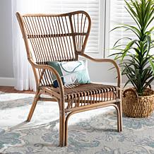 Baxton Studio Lamaria Modern Bohemian Rattan Armchair