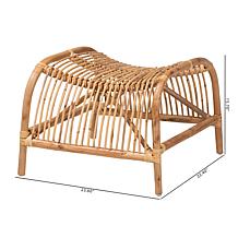 Baxton Studio Lamaria Modern Bohemian Rattan Footstool