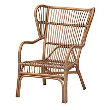 Baxton Studio Lamaria Modern Rattan 2-Pc Chair and Footstool Set