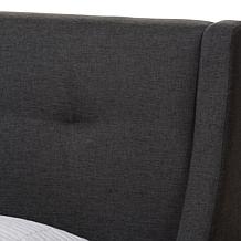 Baxton Studio Louvain Mid Century Fabric Twin Size 3 Piece Bedroom Set