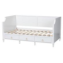 Baxton Studio Lowri Classic Wood Twin Size 3 Drawer Daybed