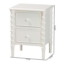 Baxton Studio Malinda Classic Wood End Table with Two Drawers