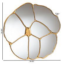 Baxton Studio Novia Gold Wall Mirror