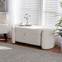 Baxton Studio Oakes Modern Upholstered Storage Bench