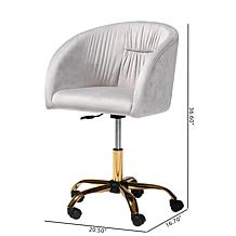 Baxton Studio Ravenna Contemporary Fabric Swivel Office Chair