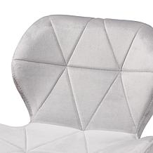 Baxton Studio Savara Contemporary Fabric and Metal Swivel Office Chair